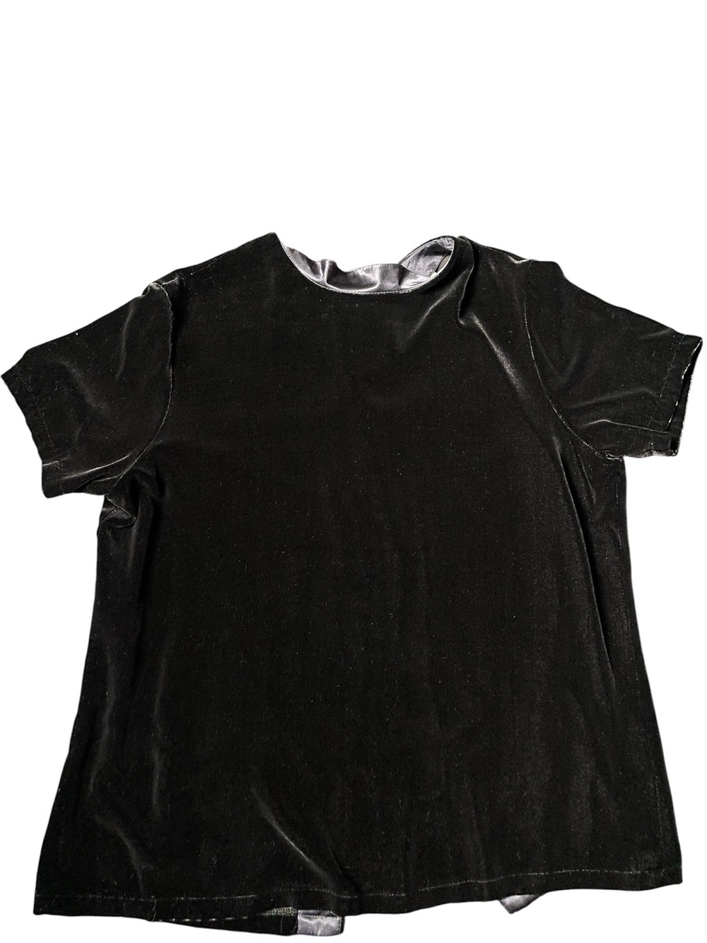Ann Taylor Vintage Velvet Silk Blend Button Back Top Size 4 Luxury Excellent